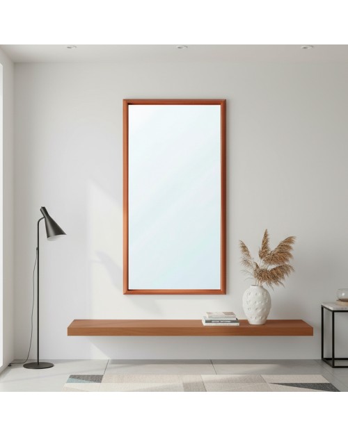 Specchiera SP49 Rettangolare con Cornice Sintesi Ciliegio 127x65 cm. – Eleganza Classica e Calore Naturale