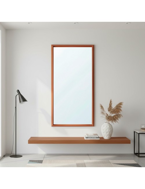 Specchiera SP49 Rettangolare con Cornice Sintesi Ciliegio 127x65 cm. – Eleganza Classica e Calore Naturale