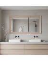 Specchiera Loto Rettangolare con Cornice Olmo Natura 102x65 cm. – Eleganza Naturale per Ogni Ambiente