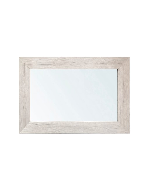 Specchiera Loto Rettangolare con Cornice quercia bianca 102x65 cm. – Eleganza Naturale per Ogni Ambiente