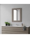 Specchiera Loto Rettangolare con Cornice Larice grigio 102x65 cm. – Eleganza Naturale per Ogni Ambiente