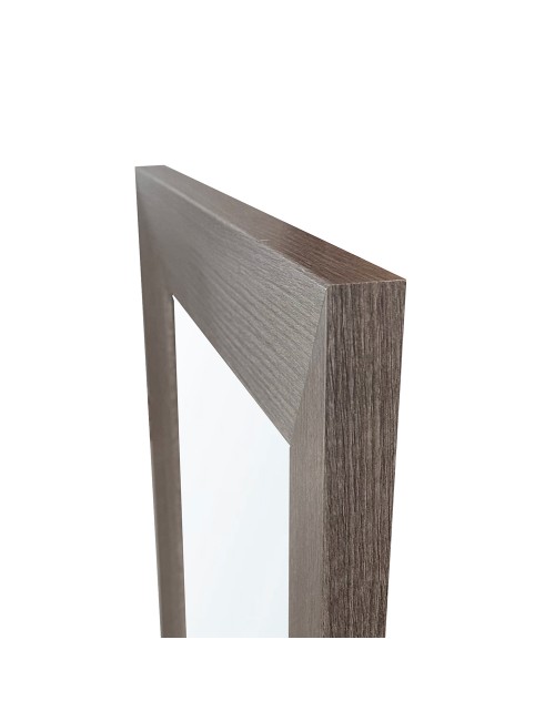 Specchiera Loto Rettangolare con Cornice Larice grigio 102x65 cm. – Eleganza Naturale per Ogni Ambiente
