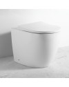 WC a pavimento bianco lucido filo muro scarico a parete FT53A