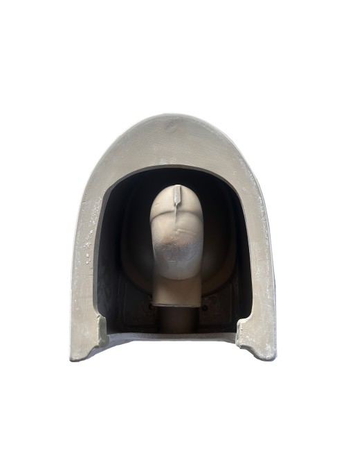 WC a pavimento bianco lucido filo muro scarico a parete FT53A