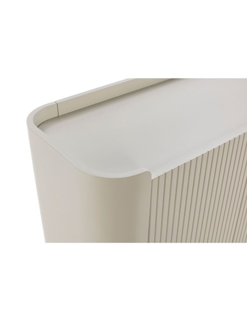 Credenza alta Willa18929 con 2 ante effetto cannettato colore crema 100x40x140H - Eleganza e capienza