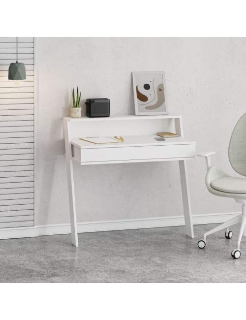 Scrivania da Parete con Cassetto Cowork 94 cm. Colore Bianco Prezzo