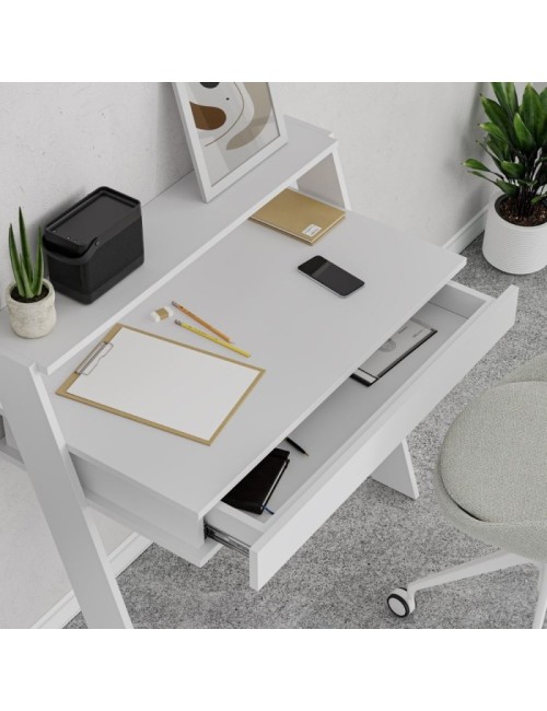 Scrivania da Parete con Cassetto Cowork 94 cm. Colore Bianco Prezzo