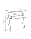 Scrivania da parete con cassetto Cowork 94 cm colore bianco