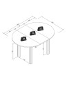 Tavolo rotondo allungabile Coburg 100 100x76x100 cm colore bianco