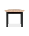 Tavolo rotondo allungabile Coburg100 100x100x76H colore quercia e nero