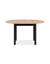 Tavolo rotondo allungabile Coburg100 100x100x76H colore quercia e nero