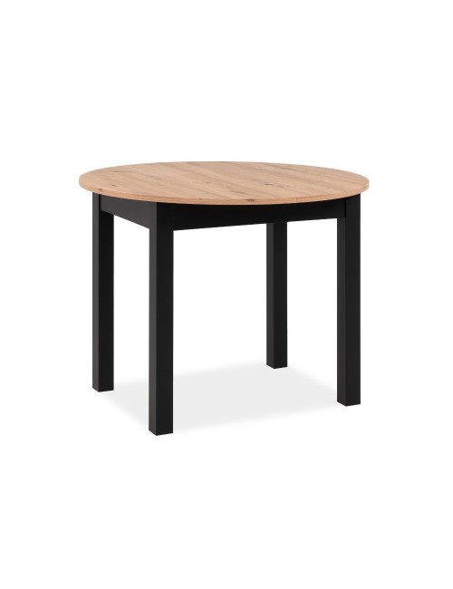 Tavolo rotondo Allungabile Coburg100 colore quercia e nero