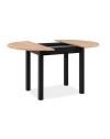 Tavolo rotondo allungabile Coburg100 100x100x76H colore quercia e nero