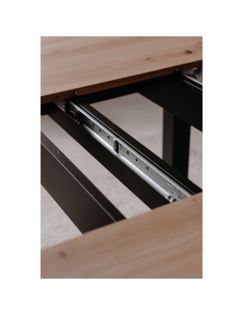 Tavolo rotondo Allungabile Coburg100 colore quercia e nero