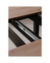 Tavolo rotondo allungabile Coburg100 100x100x76H colore quercia e nero