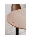 Tavolo rotondo allungabile Coburg100 100x100x76H colore quercia e nero