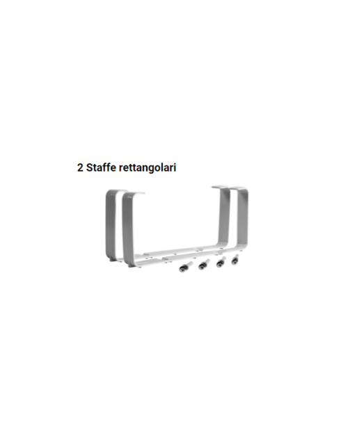 Coppia staffe fissaggio 22x90 per tubo rettangolare di aspirazione cappa BV229