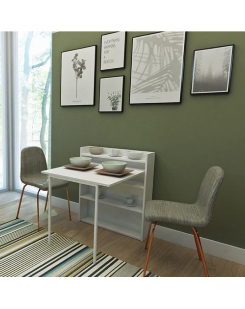 Tavolo a scomparsa Maso 80x20x93H colore bianco