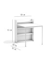 Tavolo a scomparsa Maso 80x20x93H colore bianco