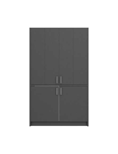 Cucina salvaspazio a scomparsa Fold Evolution colore antracite e elettrodomestici inclusi 125x62x208H