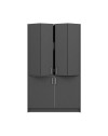 Cucina salvaspazio a scomparsa Fold Evolution colore antracite e elettrodomestici inclusi 125x62x208H