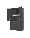 Cucina salvaspazio a scomparsa Fold Evolution colore antracite e elettrodomestici inclusi 125x62x208H