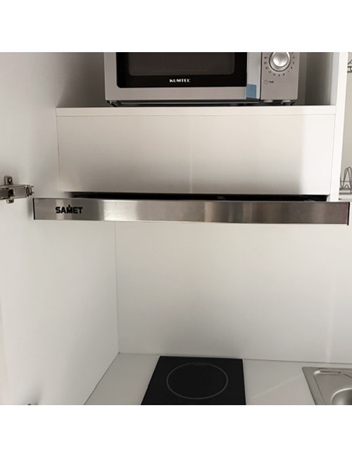 Cucina salvaspazio a scomparsa Fold Evolution colore antracite e elettrodomestici inclusi 125x62x208H