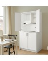 Cucina salvaspazio a scomparsa Fold Evolution colore bianco e elettrodomestici inclusi 125x62x208H