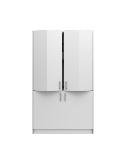 Cucina salvaspazio a scomparsa Fold Evolution colore bianco e elettrodomestici inclusi 125x62x208H