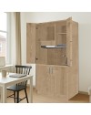 Cucina salvaspazio a scomparsa Fold Evolution colore rovere e elettrodomestici inclusi 125x62x208H