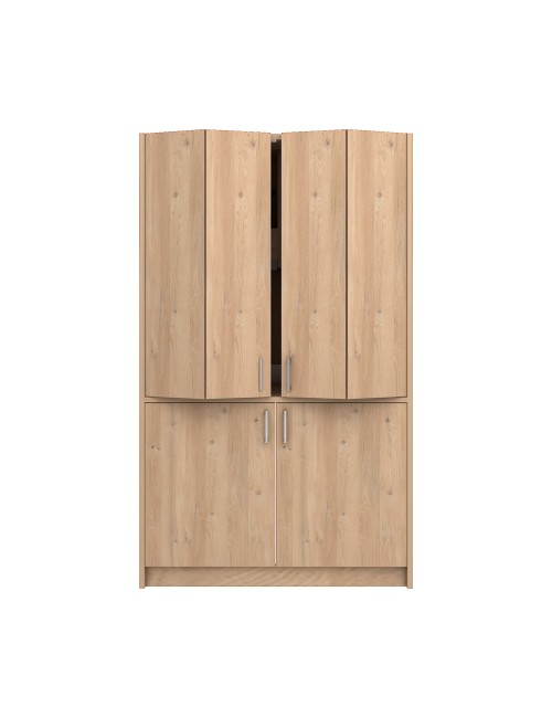 Cucina salvaspazio a scomparsa Fold Evolution colore rovere e elettrodomestici inclusi 125x62x208H