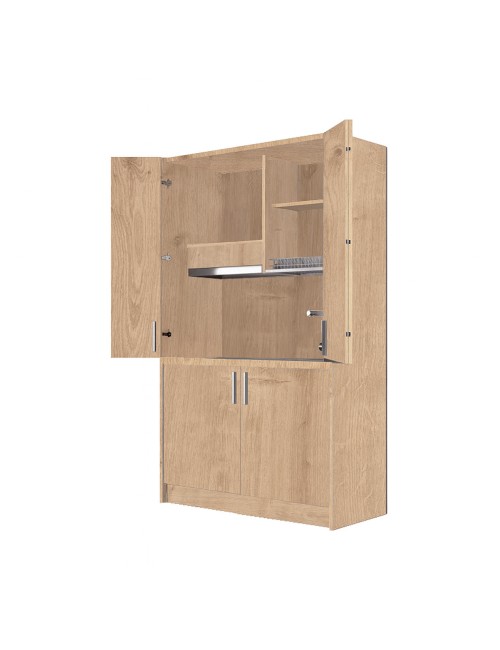 Cucina salvaspazio a scomparsa Fold Evolution colore rovere e elettrodomestici inclusi 125x62x208H