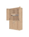 Cucina salvaspazio a scomparsa Fold Evolution colore rovere e elettrodomestici inclusi 125x62x208H