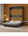 Letto matrimoniale a scomparsa salvaspazio Primer antracite 164x38x221H