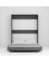 Letto matrimoniale a scomparsa salvaspazio Primer antracite 164x38x221H