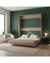 Letto matrimoniale a scomparsa salvaspazio Primer rovere 164x38x221H