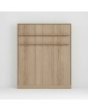 Letto matrimoniale a scomparsa salvaspazio Primer rovere 164x38x221H