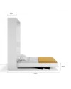 Letto matrimoniale a scomparsa salvaspazio Primer rovere 164x38x221H