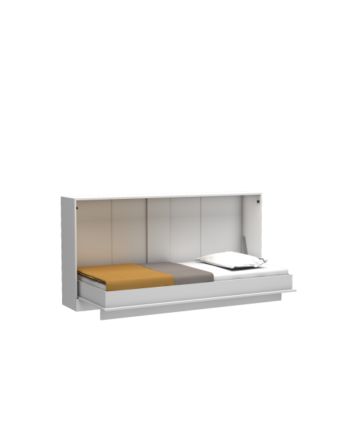 Letto singolo a scomparsa salvaspazio Life bianco 215x38x108H