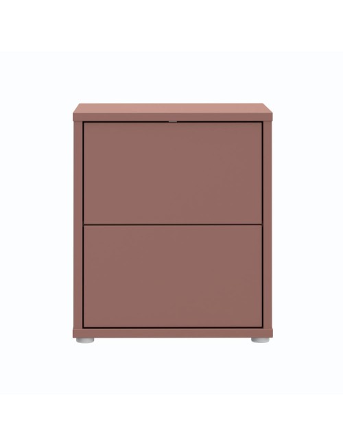Comodino Medea 2 cassetti terracotta 50x41.5x57.5H