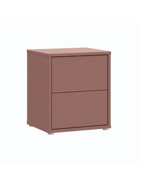 Comodino Medea 2 cassetti terracotta 50x41.5x57.5H