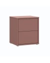 Comodino Medea 2 cassetti terracotta 50x41.5x57.5H
