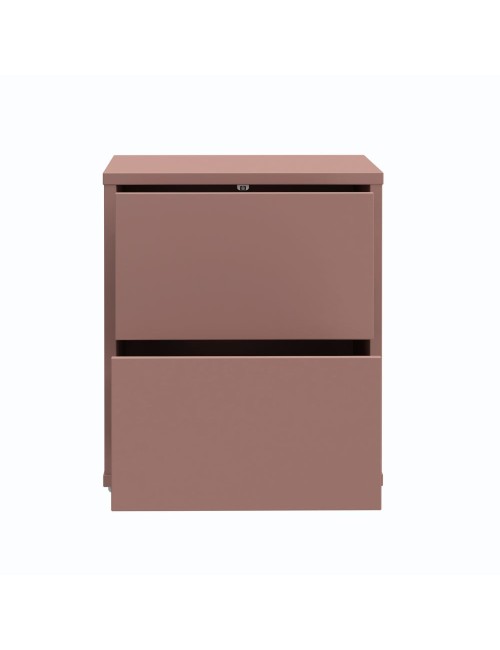 Comodino Medea 2 cassetti terracotta 50x41.5x57.5H