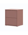 Comodino Medea 2 cassetti terracotta 50x41.5x57.5H