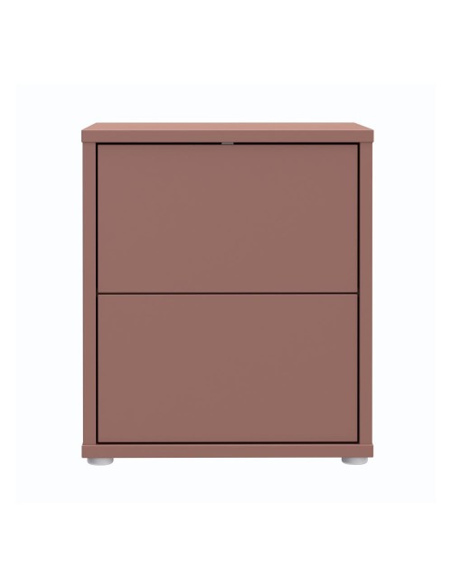 Comodino Medea 2 cassetti terracotta 50x41.5x57.5H