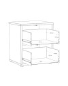 Comodino Medea 2 cassetti terracotta 50x41.5x57.5H