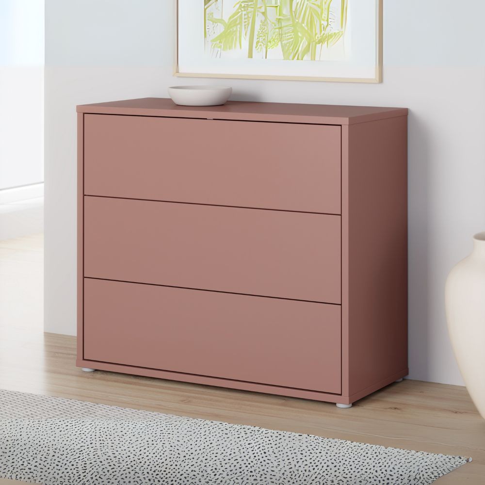 Cassettiera Medea 3 cassetti terracotta 95x41.5x83 – Stile e funzionalità