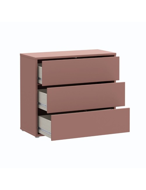 Cassettiera Medea 3 cassetti terracotta 95x41.5x83 – Stile e funzionalità