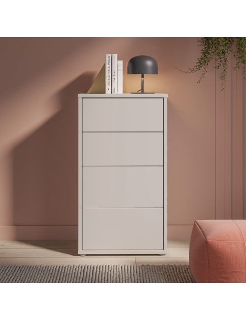 Cassettiera Medea 4 cassetti cashmere 55x35x99 – Stile e funzionalità