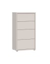 Cassettiera Medea 4 cassetti cashmere 55x35x99 – Stile e funzionalità